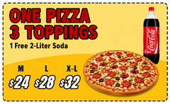 One Pizza 3 Toppings