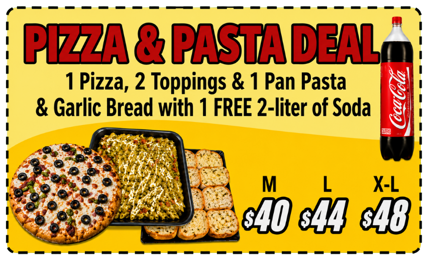 PIZZA & PASTA DEAL
