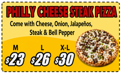 PHILLY CHEESE STEAK PIZZA